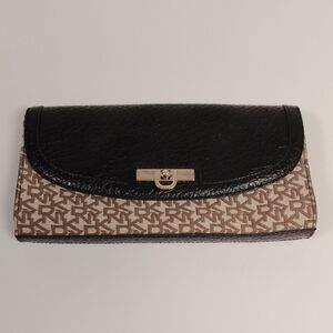 2/$30 DKNY Black and‎ Brown Women's Clutch Purse